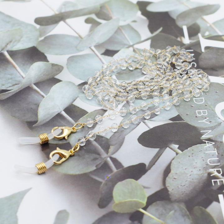 Elegant Floral-Accented Eyewear Chain Bowlift