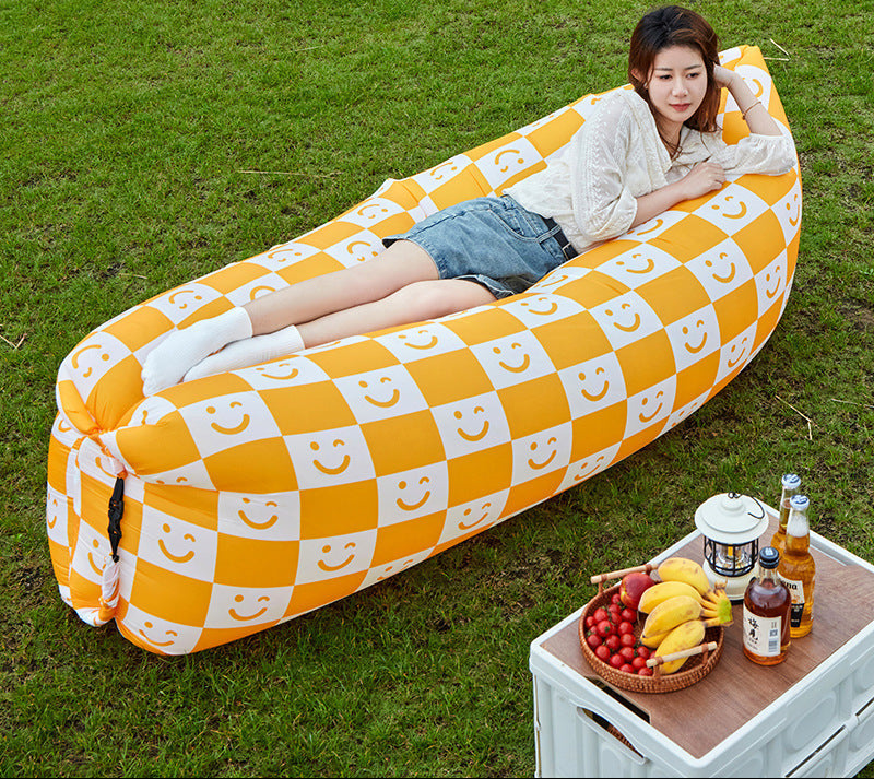 inflatable outdoor air lounger with heavy-duty oxford fabric and rapid-fill valve Bowlift