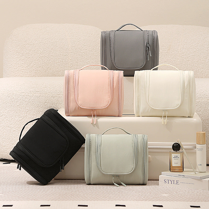 Travel toiletry organizer bag with hanging hook multi compartment dopp kit Bowlift