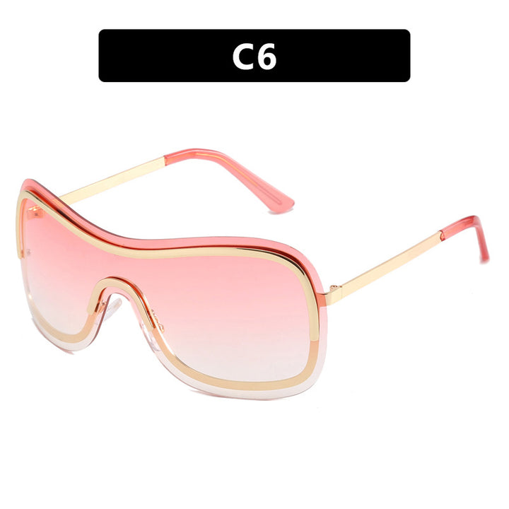 Women's large round sunglasses with elegant metal frame Bowlift