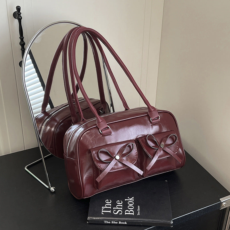 Stylish Multifunctional Handbag with Bow Detail Bowlift