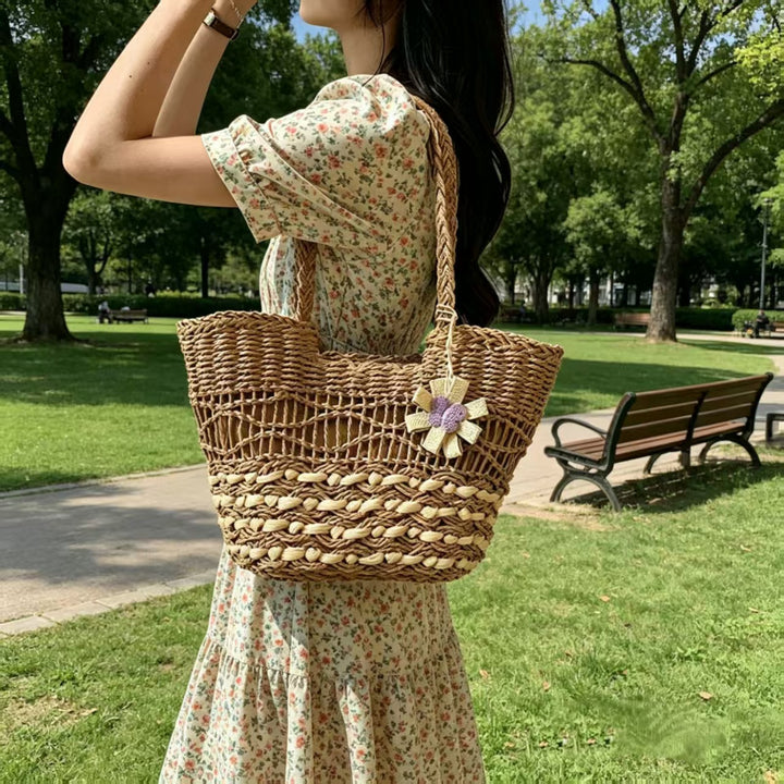 Braided Baste Beach Bag Bowlift