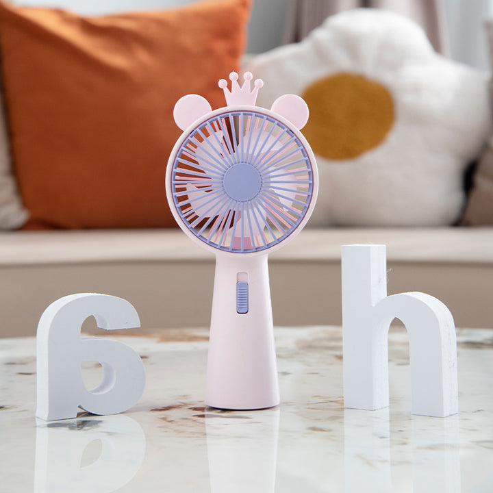 Creative Rabbit Ears Handheld Fan Bowlift