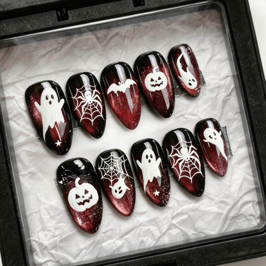 Halloween Themed Press-On Nail Art Bowlift