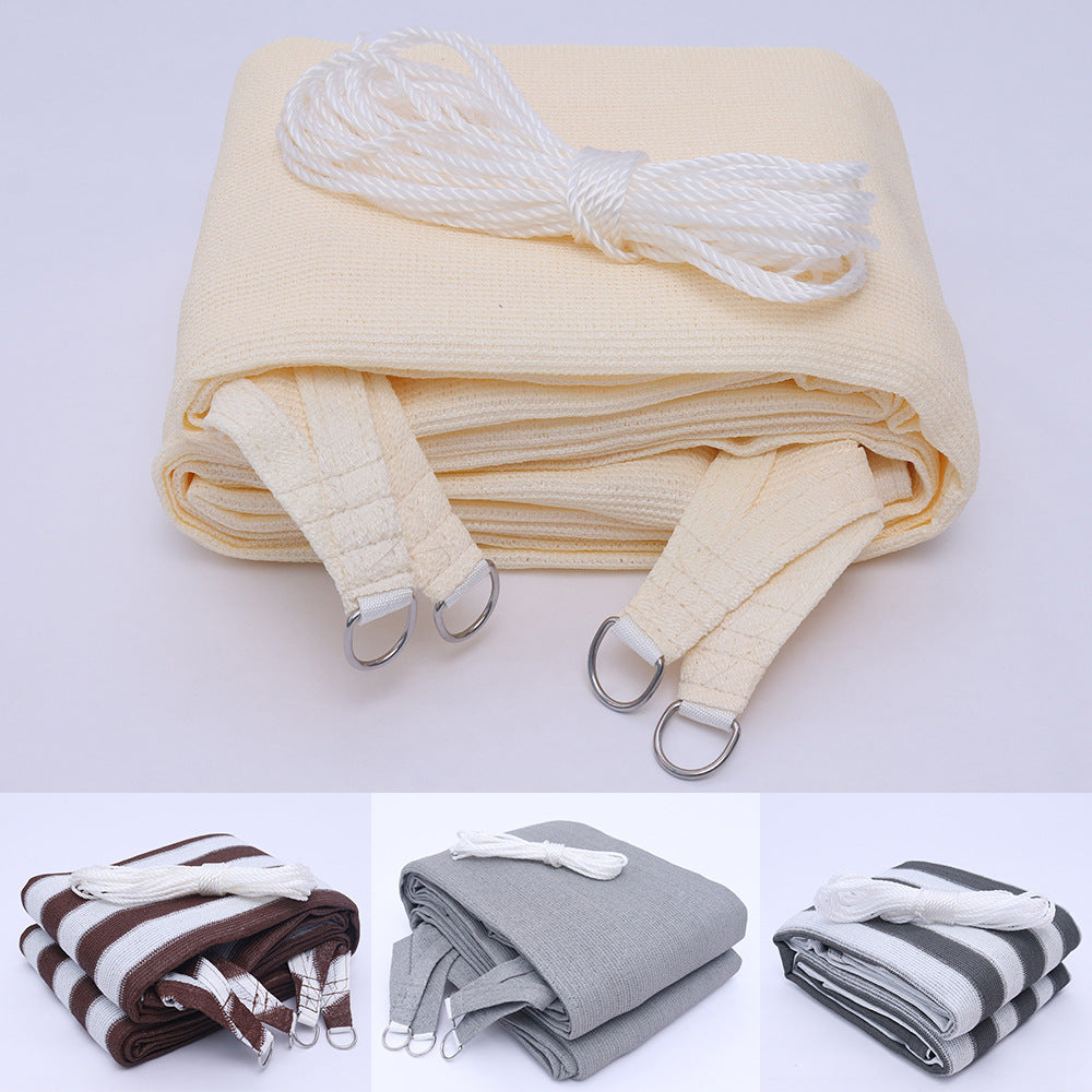 heavy-duty knitted UV protection rectangular sun shade sail with reinforced stainless steel D-ring anchors Bowlift