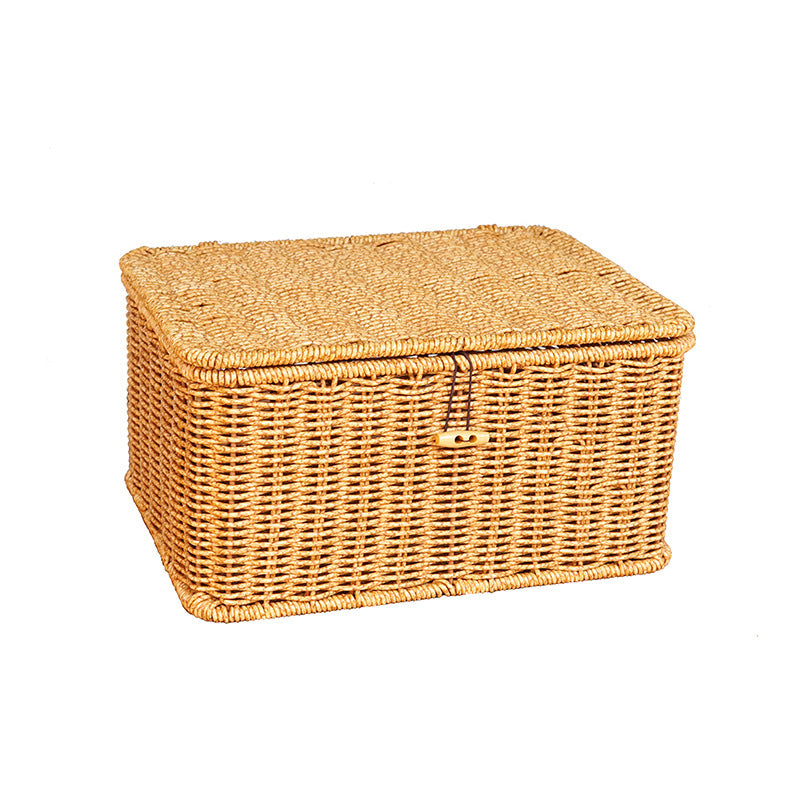 Women Large Storage Basket with Lid Bowlift