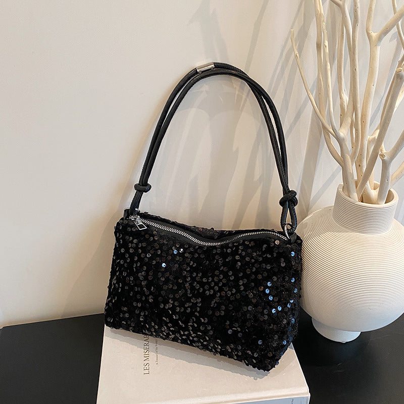 Glamorous Sequin Embellished Shoulder Bag Bowlift