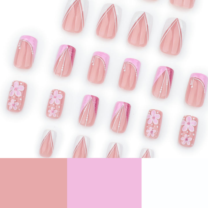 Artful Nail Art with Floral Decorations Bowlift