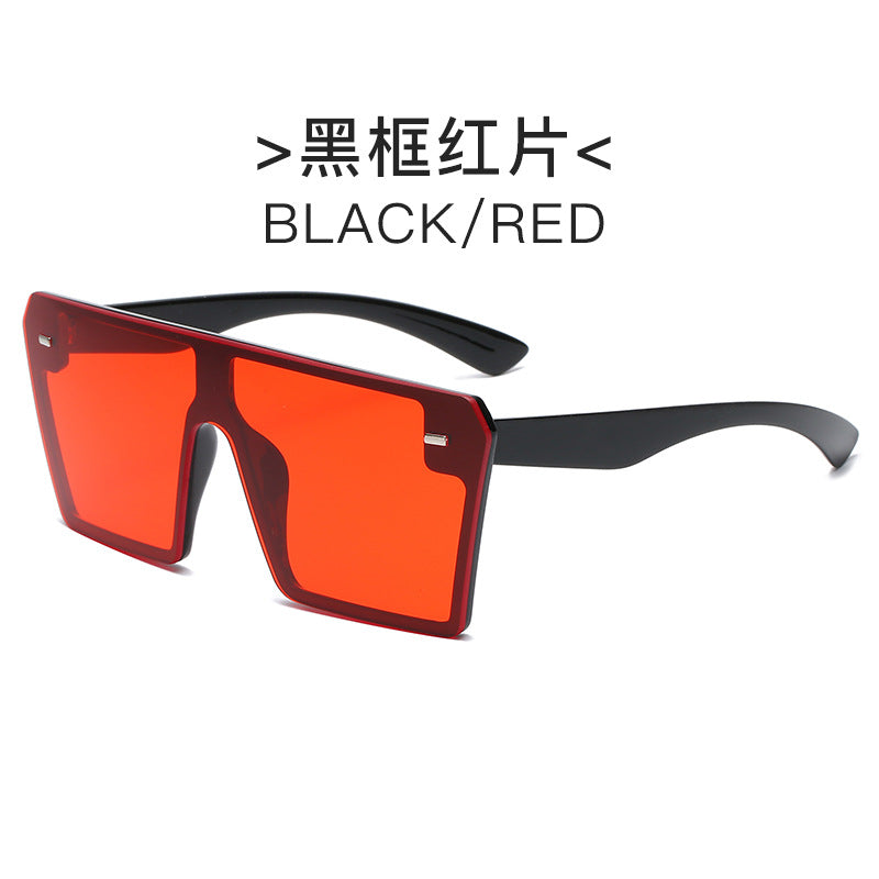 Women's futuristic sunglasses with oversized rectangular frame Bowlift