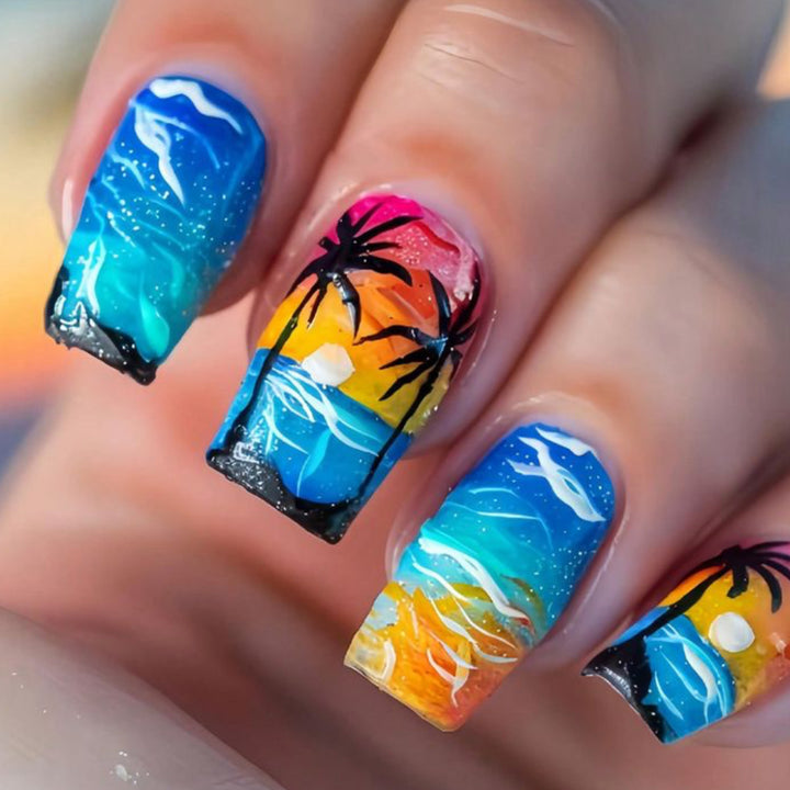 Coastal Sunset Nail Art Bowlift