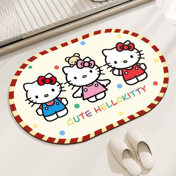 Cute Cartoon-Themed Plush Bath Mat