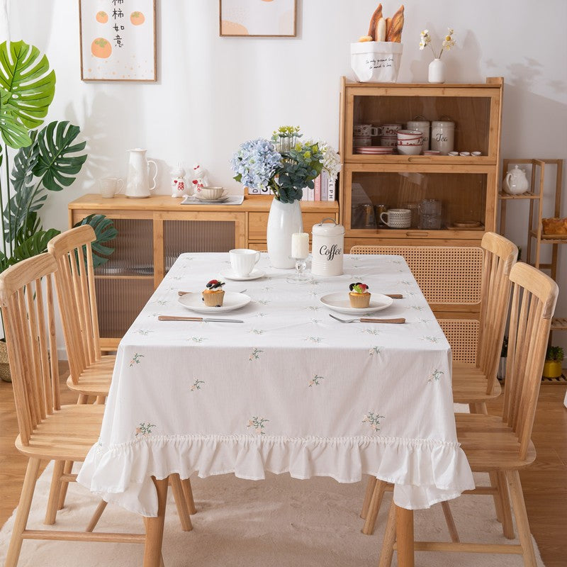 Floral Embroidered Table Cover