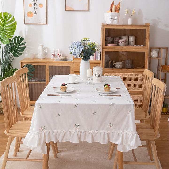 Floral Embroidered Table Cover