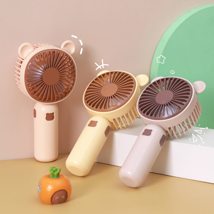 Ladies hand fan in cute bear design Bowlift