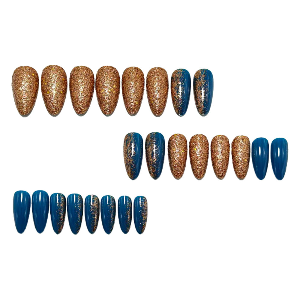 Glamorous artificial nails with sparkling accents Bowlift