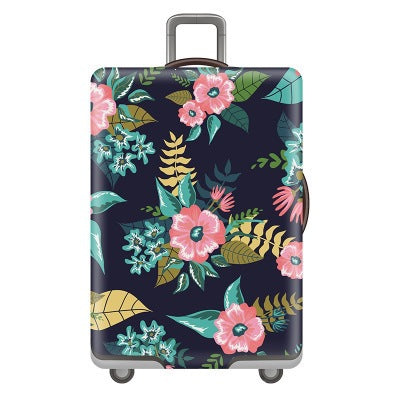 Tropical Leaf Print Hard Shell Luggage Bowlift