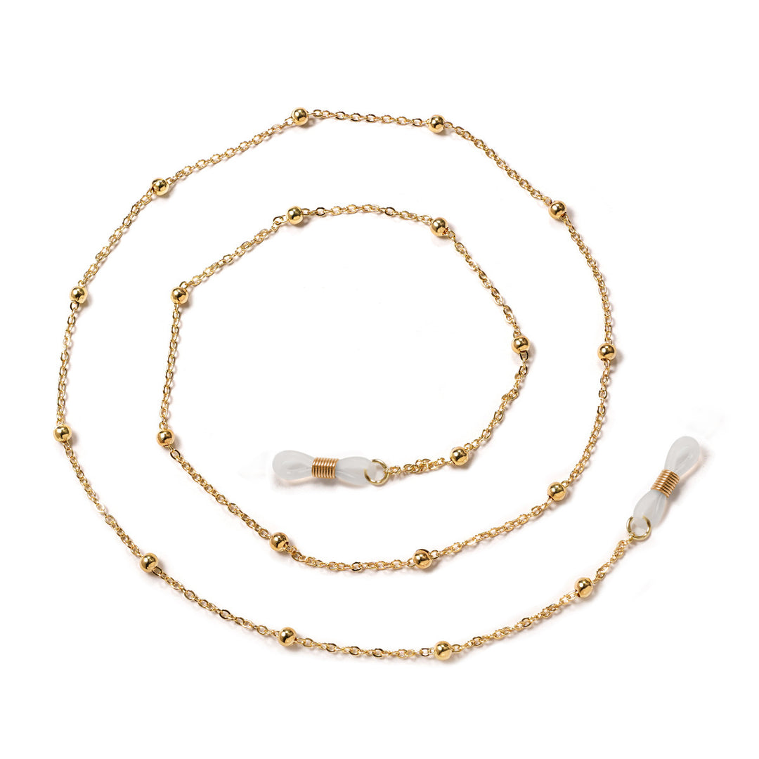 Premium Gold Beaded Eyewear Chain Bowlift