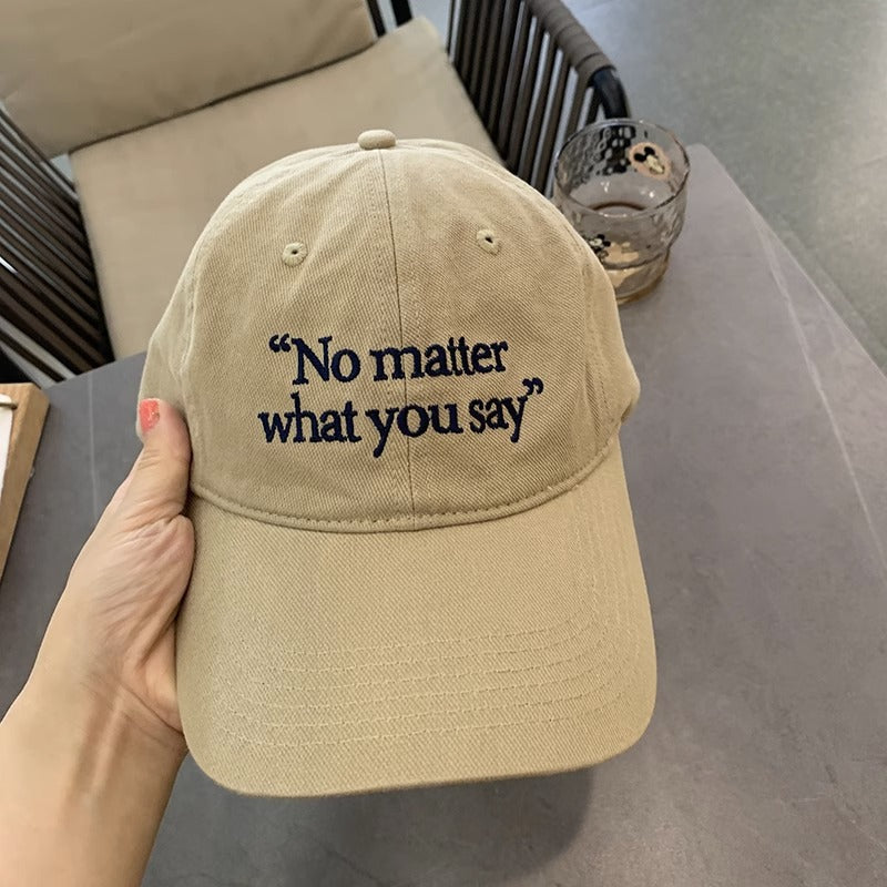 Women's Embroidered Motivational Phrase Baseball Cap Bowlift