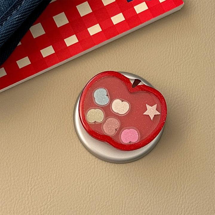 Funnier apple motif smartphone finger holder Bowlift