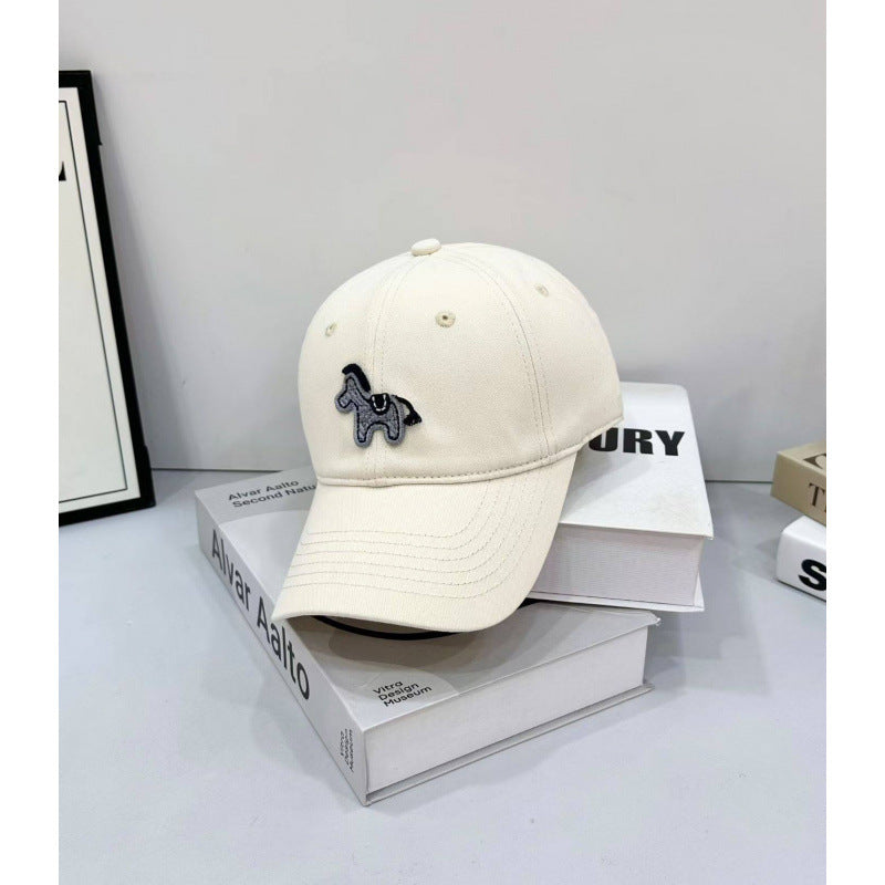 Women's Playful Embroidered Pony Baseball Cap Bowlift