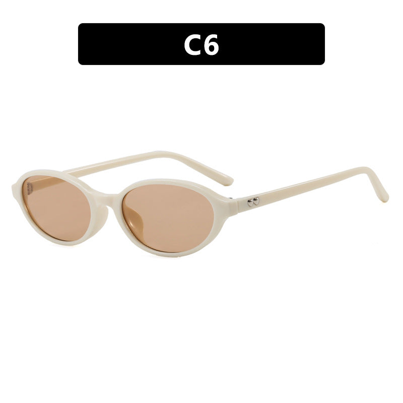 Women's fashionable sunglasses with oval frame and UV protection Bowlift