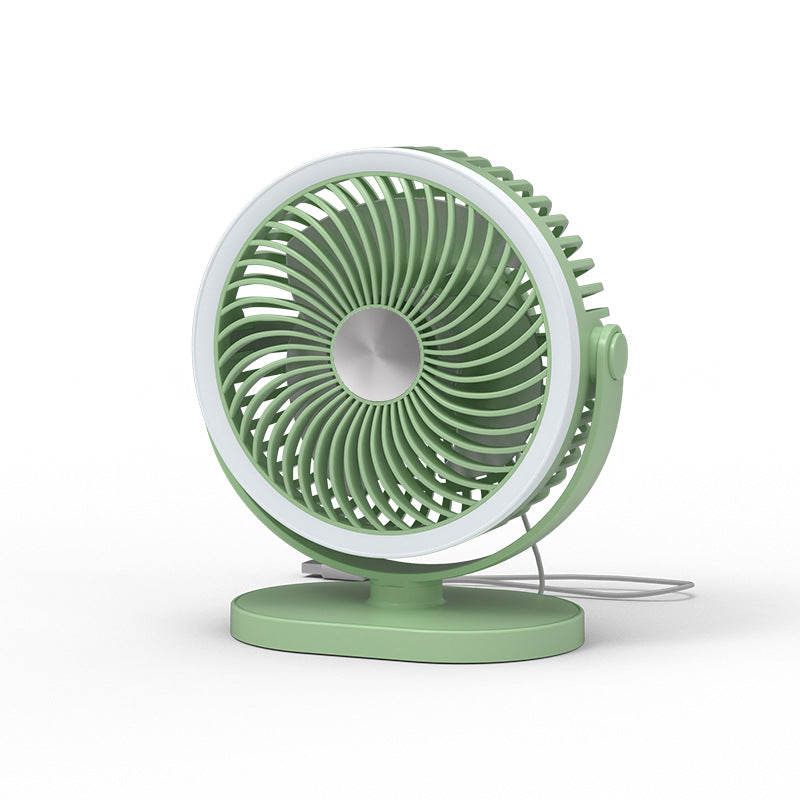 Ladies portable table fan with LED ring lighting Bowlift