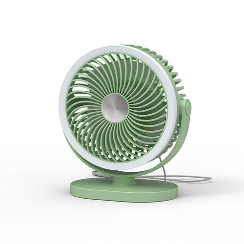 Ladies portable table fan with LED ring lighting Bowlift
