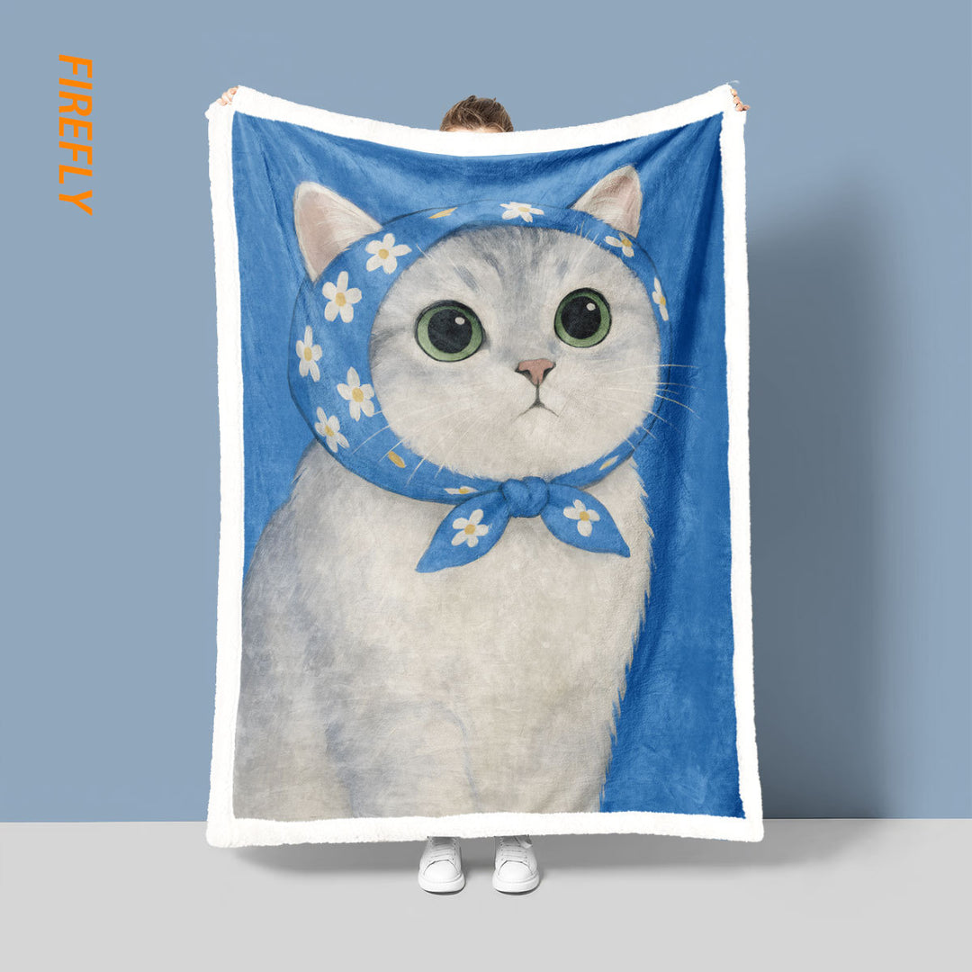 Fun Cartoon Cat Blanket