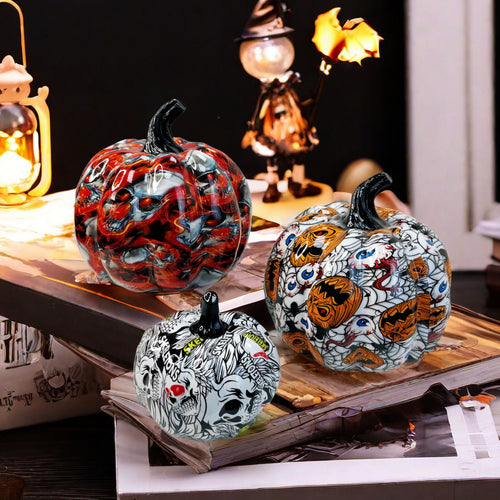Artistic Halloween Pumpkin Figurine Bowlift