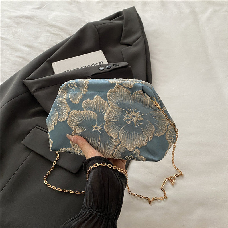 Embroidered Evening Clutch Bowlift