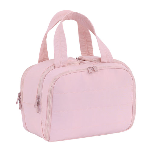 Cosmetic Organizer With Multiple Compartments And Practical Carrying Handle Bowlift