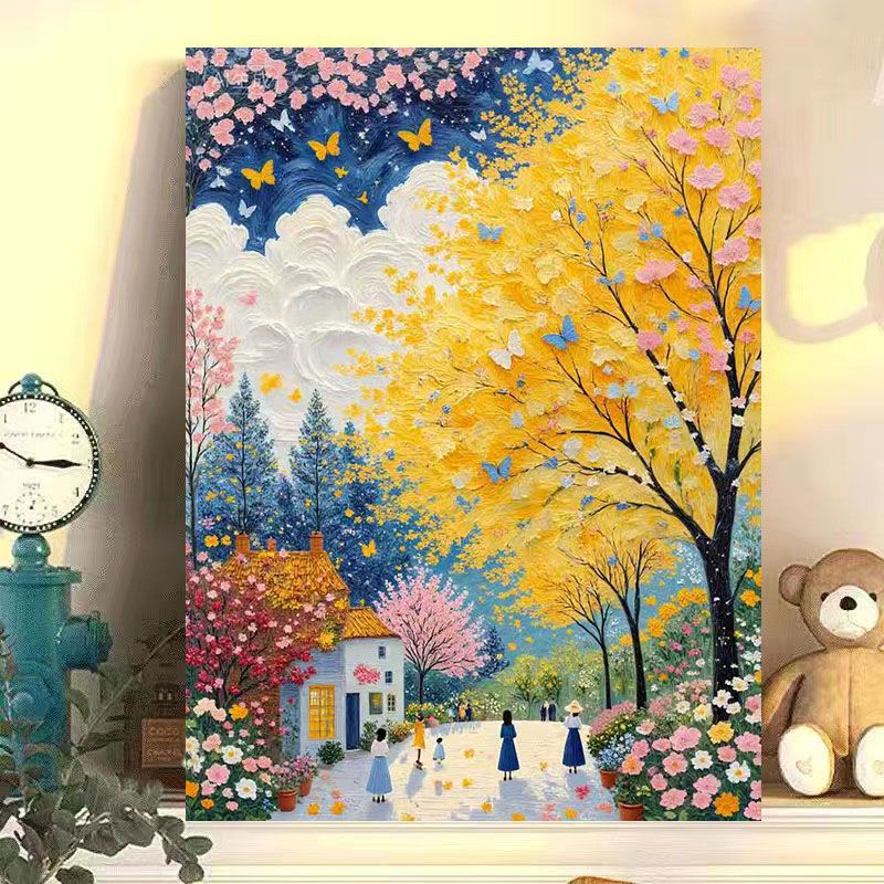 Scenic Autumn Landscape Canvas Art Print Bowlift
