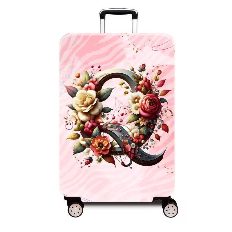 Ladies hard shell suitcase with luxurious floral design Bowlift