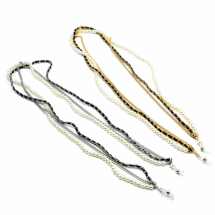 Elegant Multi-Strand Beaded Eyewear Chain Bowlift