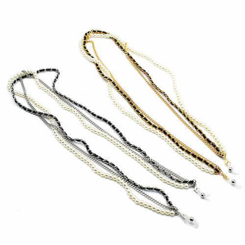 Elegant Multi-Strand Beaded Eyewear Chain Bowlift