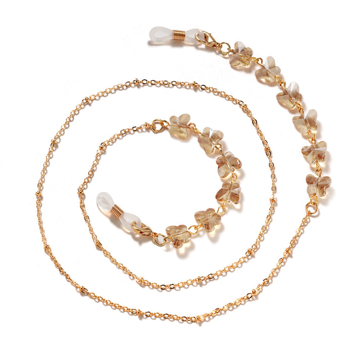 Floral-Embellished Eyewear Chain Bowlift