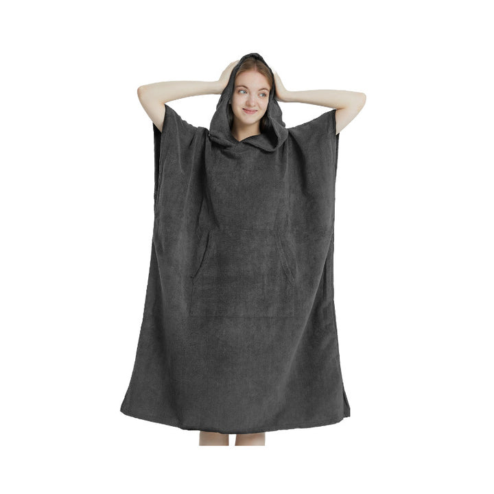 Women's Hooded Poncho made of soft Microfiber Fabric Bowlift