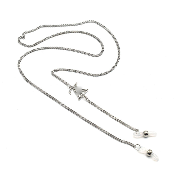Adjustable Silver Eyewear Chain Bowlift