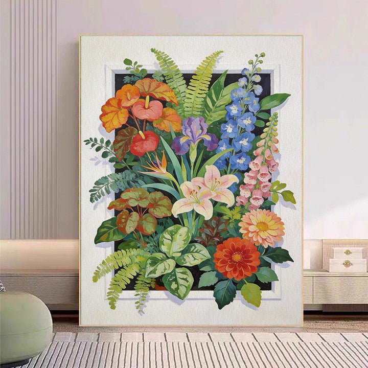 Floral Botanical Canvas Art Print Bowlift