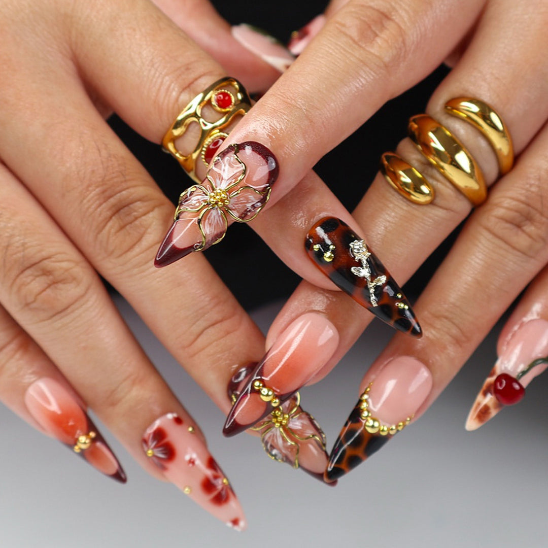 Premium Decorative Press-On Nails Bowlift