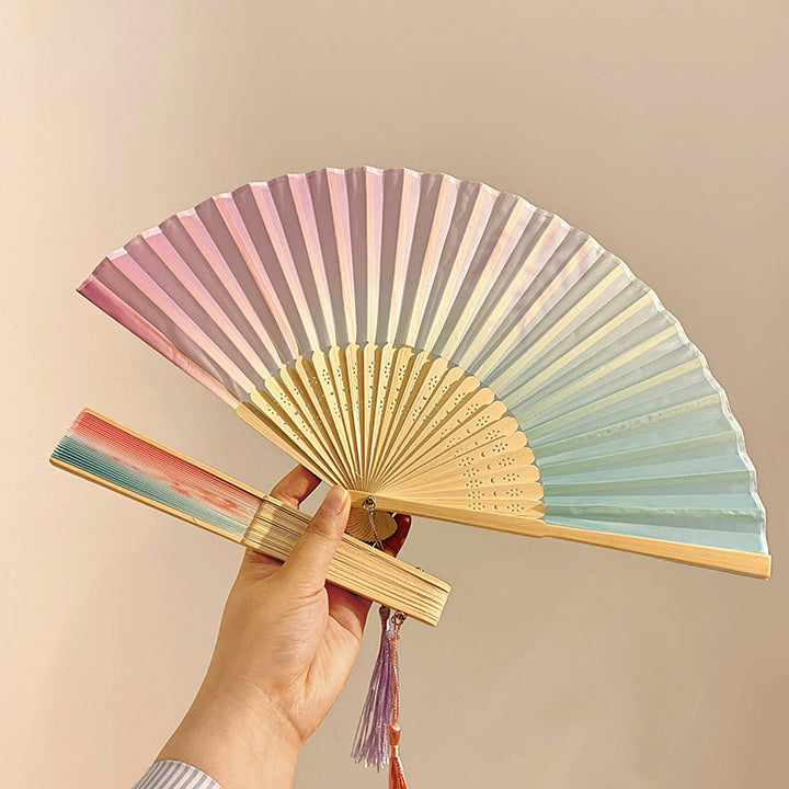 Hand fan made of high-quality paper and bamboo Bowlift