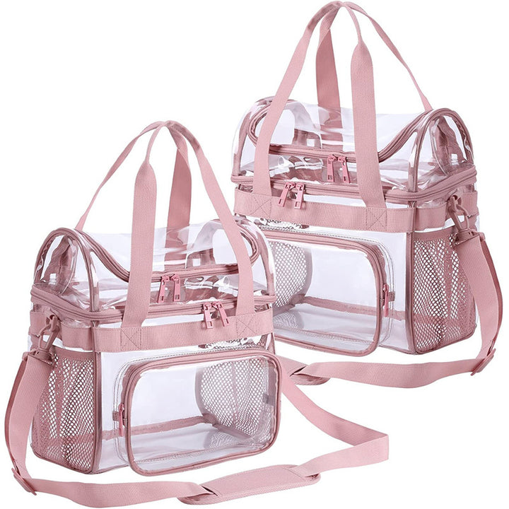 Transparent tote bag with breathable mesh inserts Bowlift