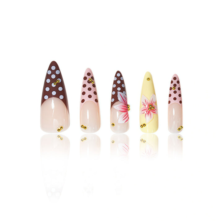 Decorative Stiletto Press-On Nail Extensions Bowlift 1787913981