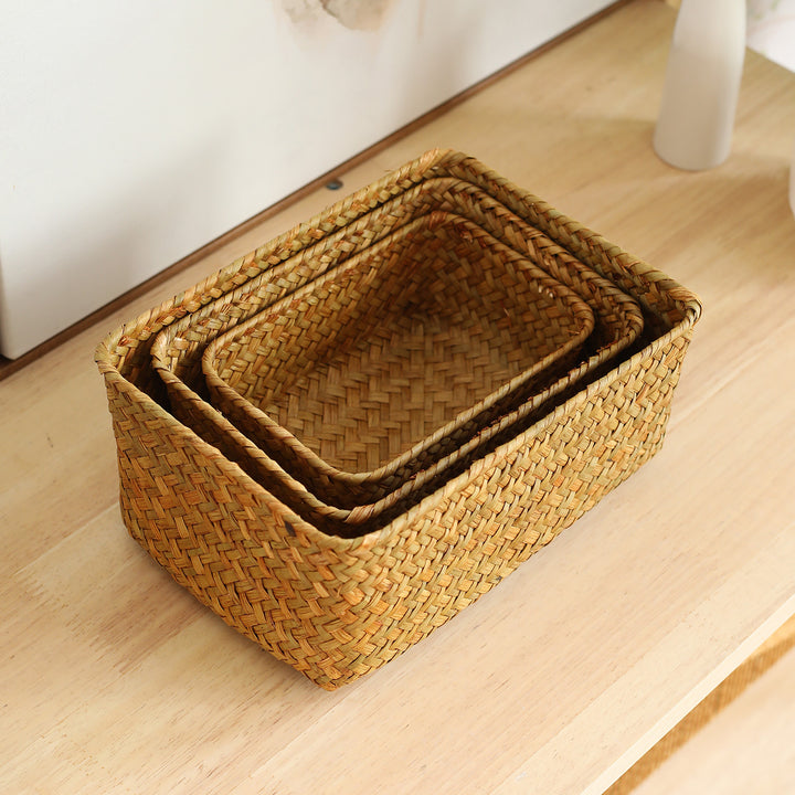 Handcrafted Woven Storage Basket Bowlift