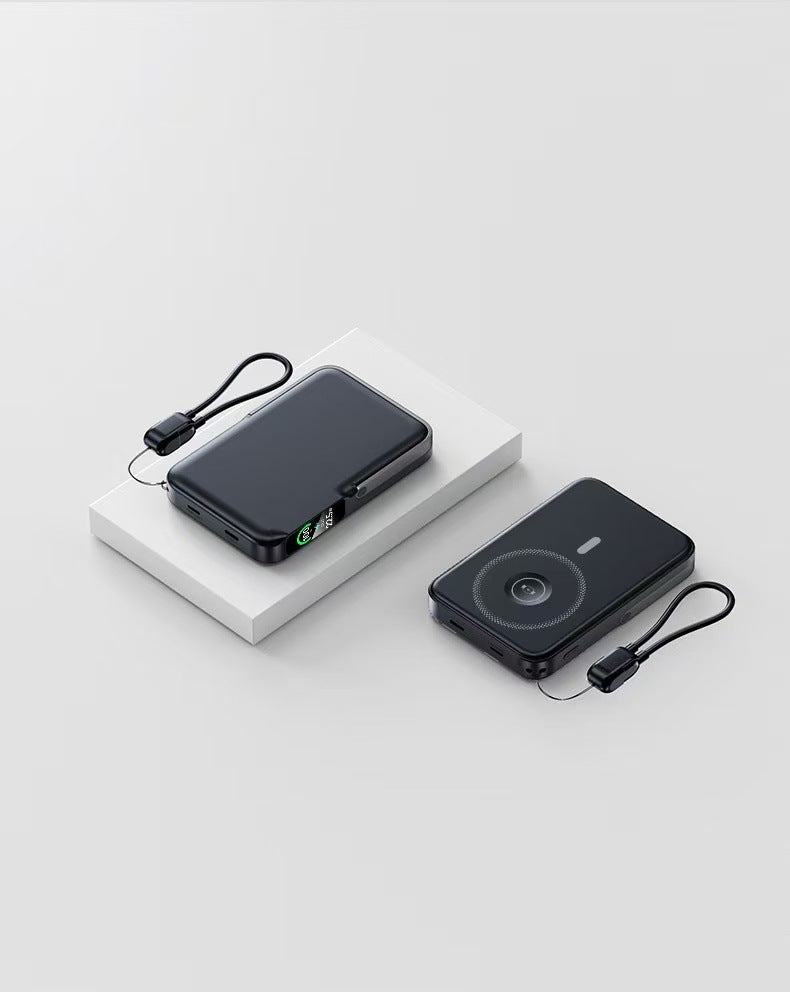 Powerbank with Integrated Wireless Charging Function and LCD Display Bowlift