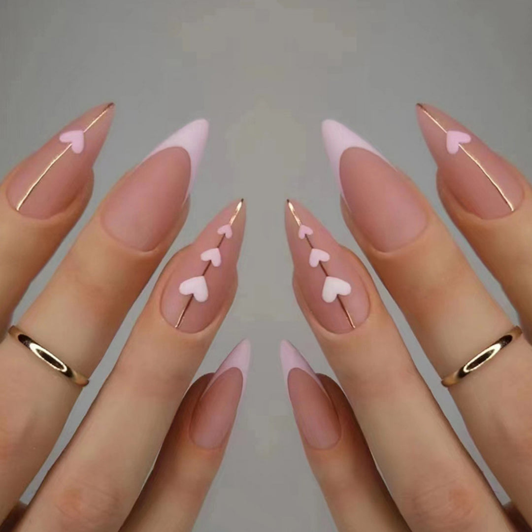 Heart-Inspired Elegant Nail Art Bowlift