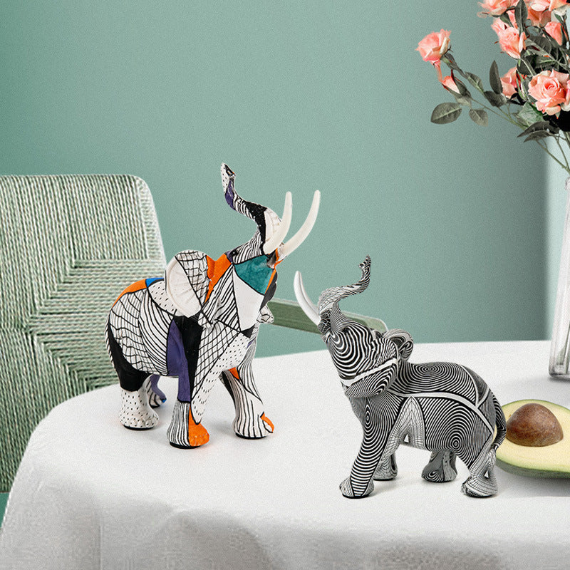 Creative elephant figurine with colorful design Bowlift
