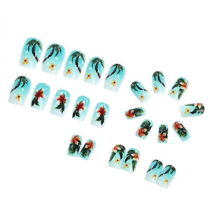 Nail Art Design with tropical motifs Bowlift