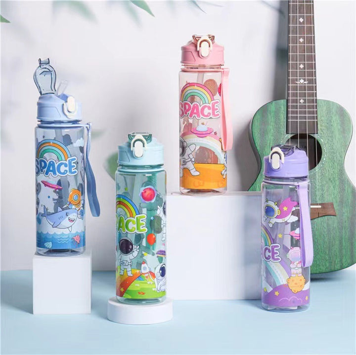 Women's Motivating Tritan Water Bottle with Practical Flip Top Lid Bowlift