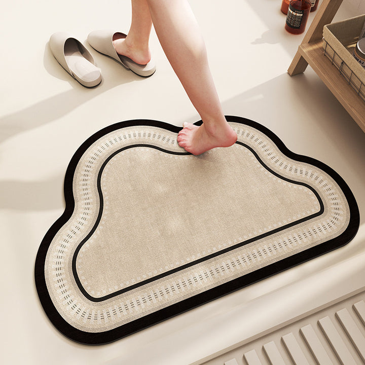 Soft Textured Cloud-Shaped Bath Mat Bowlift
